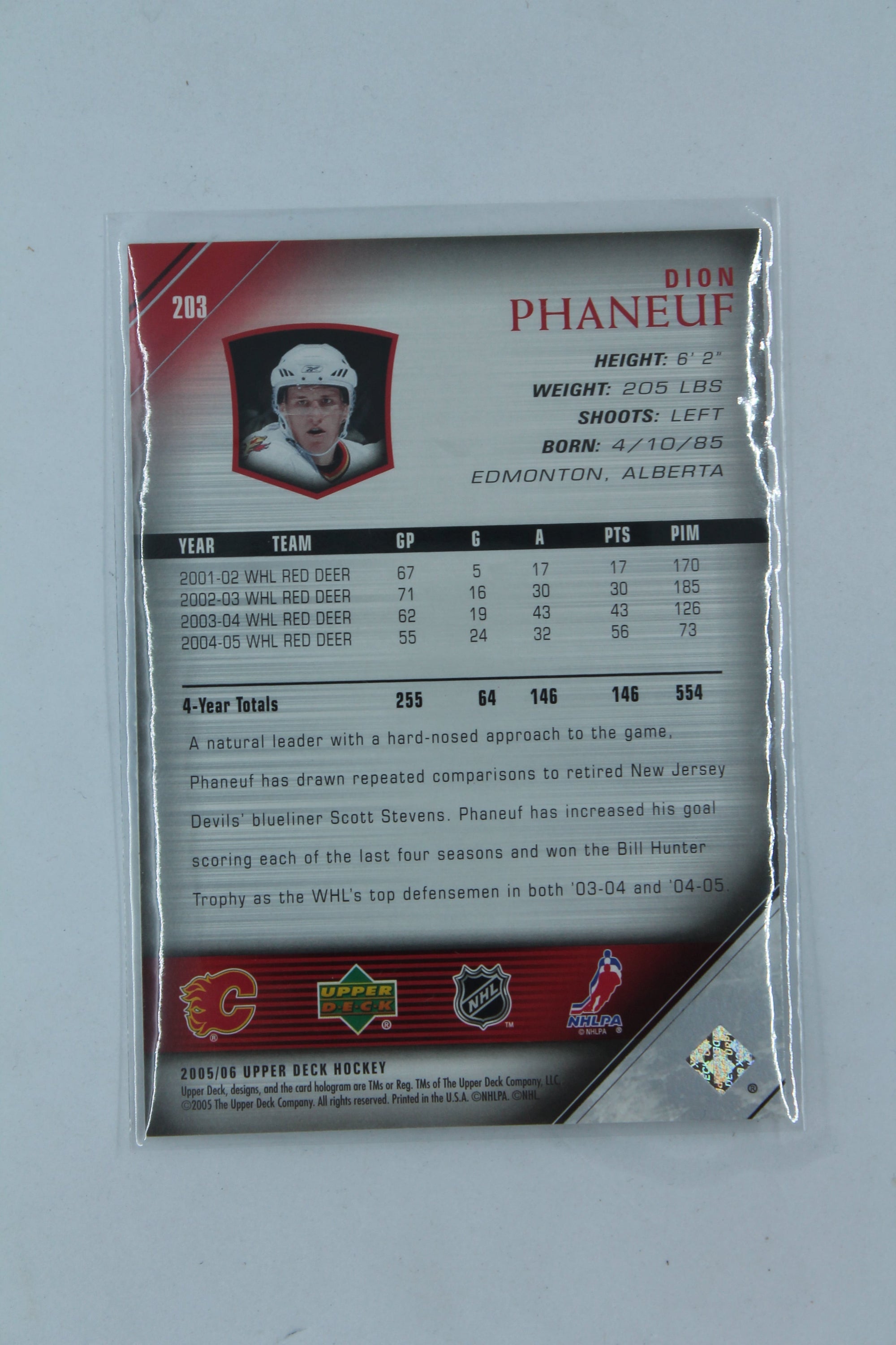 Dion Phaneuf 2005-06 Upper Deck Young Guns Rookie Card