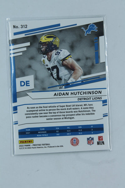 Aidan Hutchinson 2022 Panini Prestige Rookies -  Rookie Card