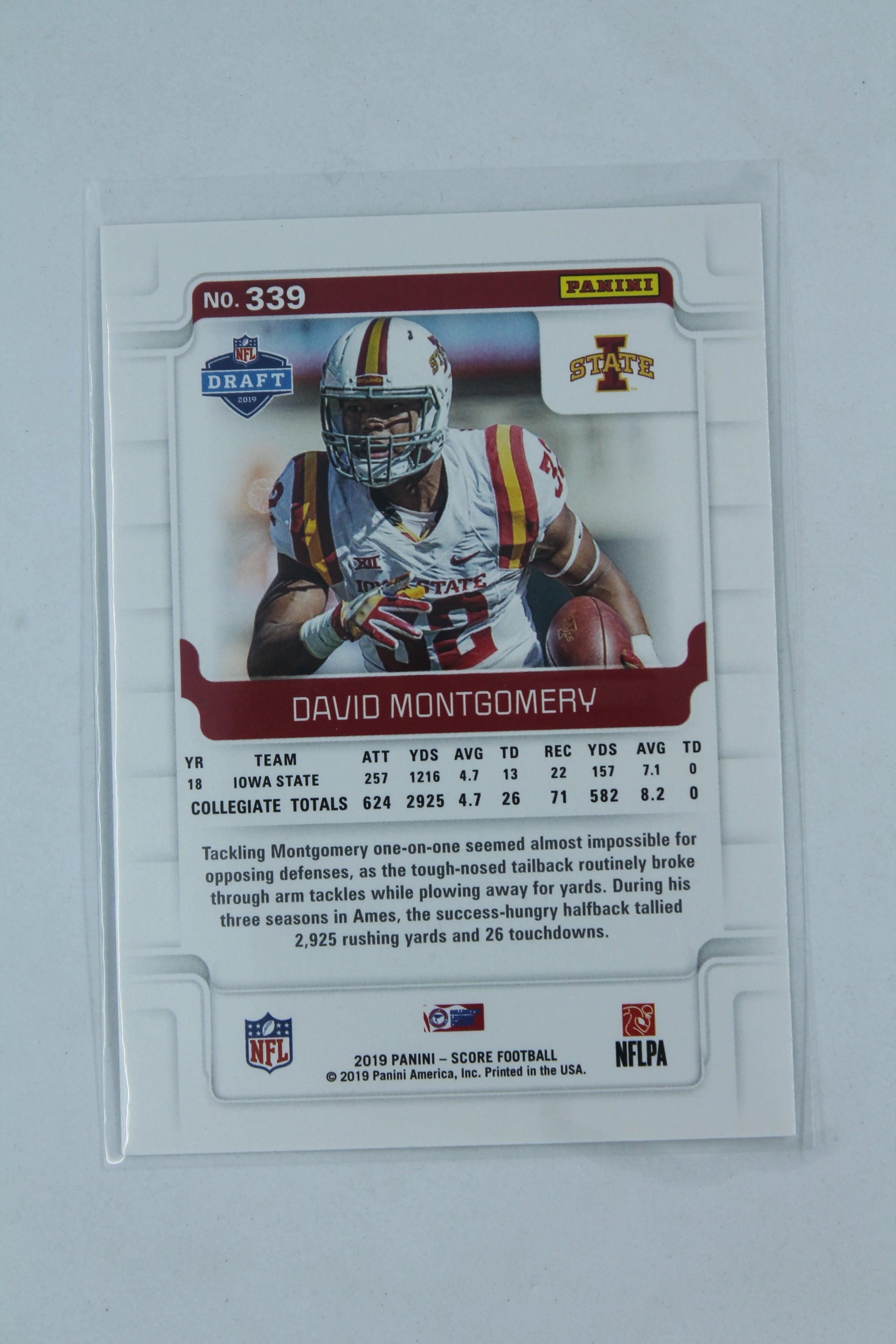 David Montgomery 2019 Score - Rookies - Rookie Card