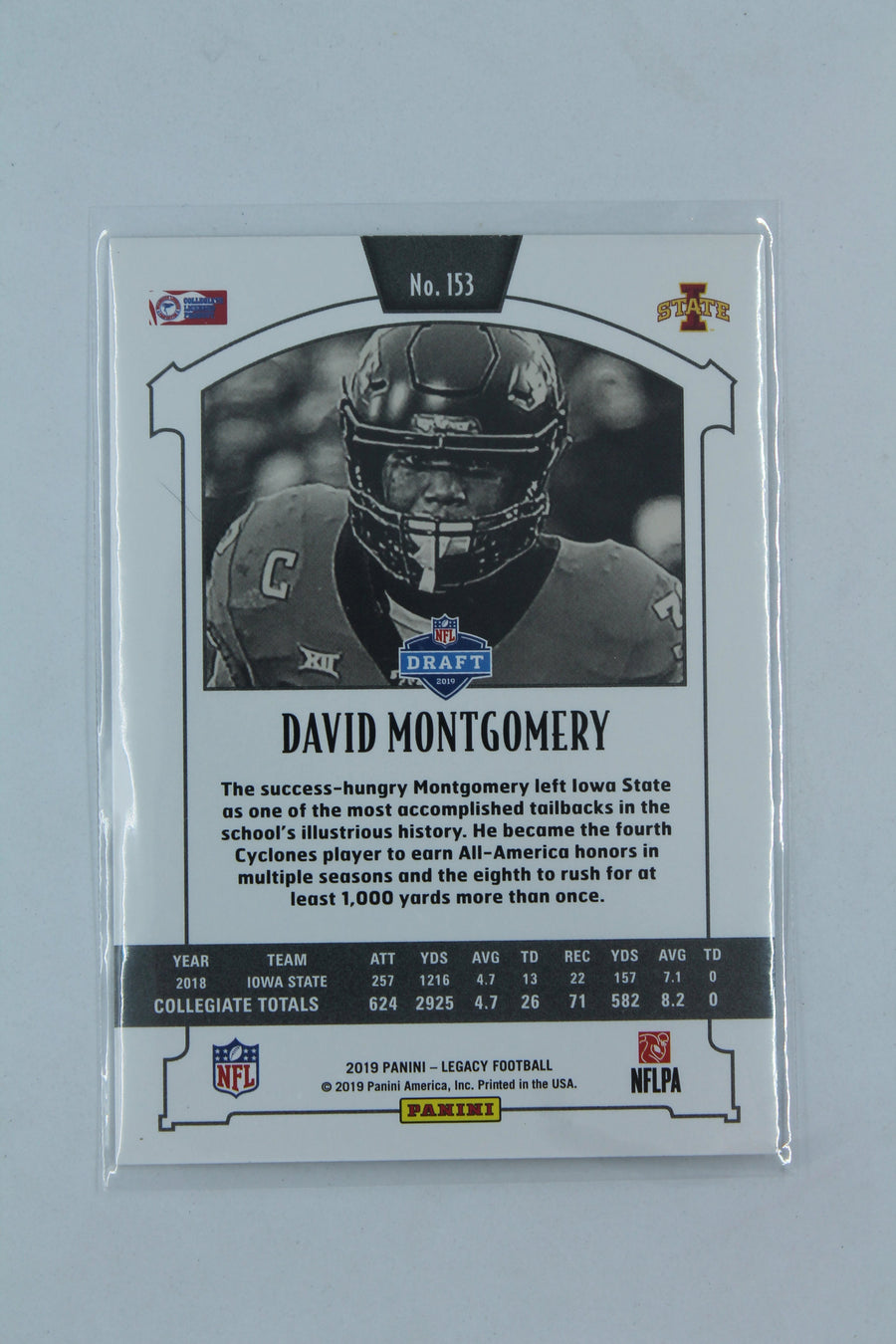 David Montgomery 2019 Panini Legacy - Rookies - Rookie Card