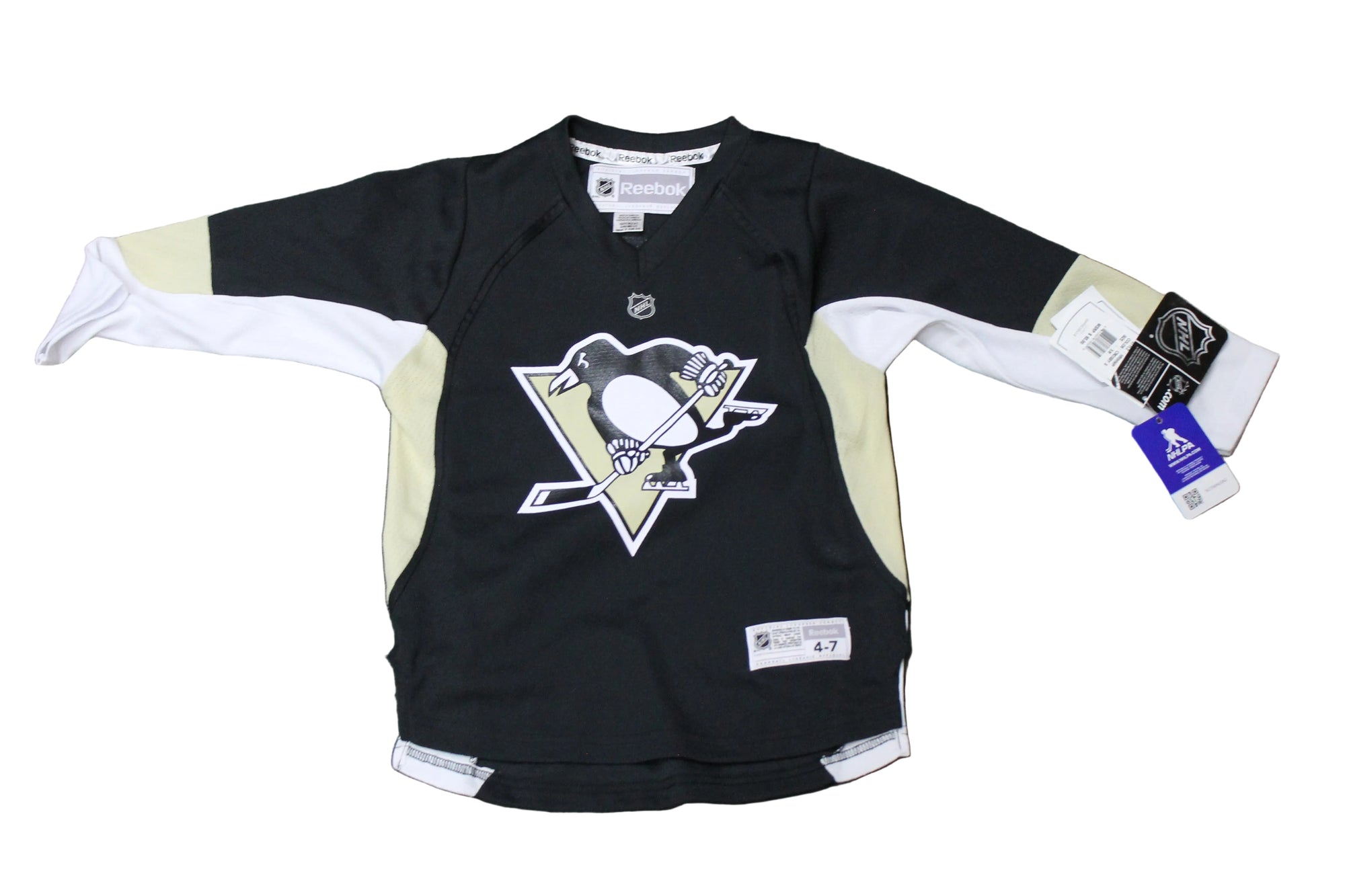 NHL Sidney Crosby #87 Kid's Reebok Replica Home Jersey - Pittsburgh Penguins - Size 4-7