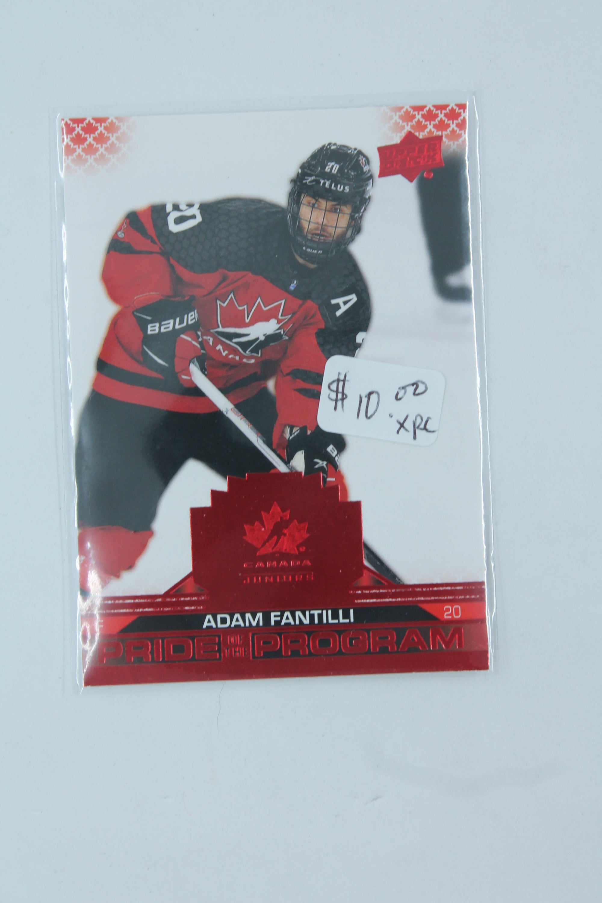 Adam Fantilli 2022 Upper Deck Team Canada Juniors - Red Foil Pride of the Program -  XRC