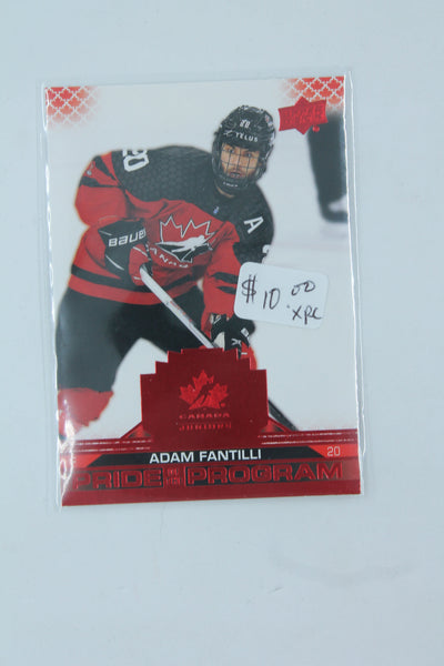 Adam Fantilli 2022 Upper Deck Team Canada Juniors - Red Foil Pride of the Program -  XRC