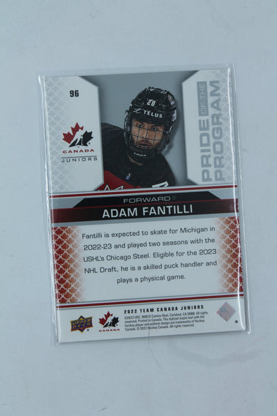 Adam Fantilli 2022 Upper Deck Team Canada Juniors - Red Foil Pride of the Program -  XRC