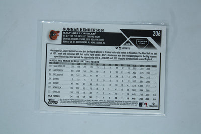 Gunnar Henderson 2023 Topps Rookie Card