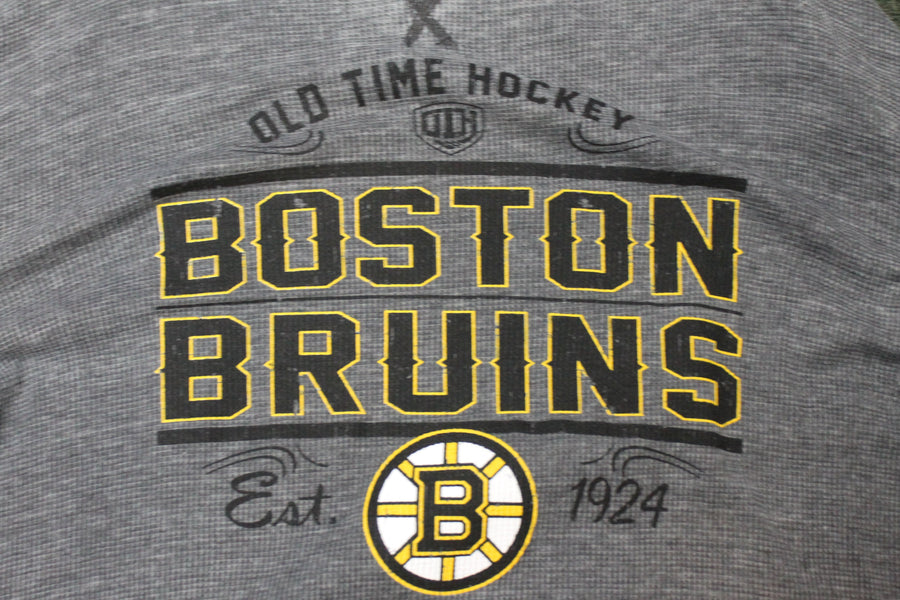 NHL Boston Bruins Men's Old Time Hockey Long Sleeve Tee - XLarge