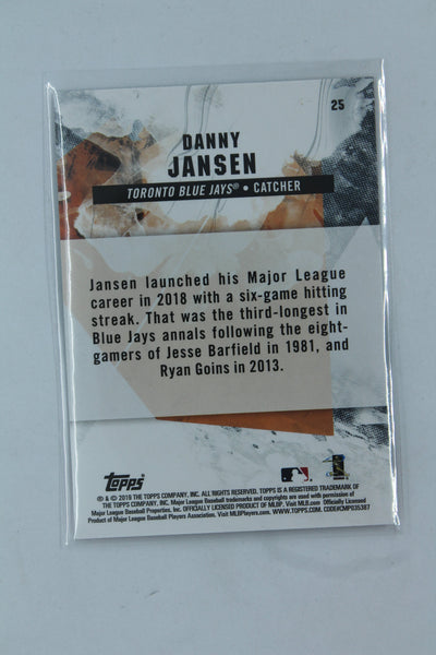Danny Jansen 2019 Topps Fire Flame Rookie Card