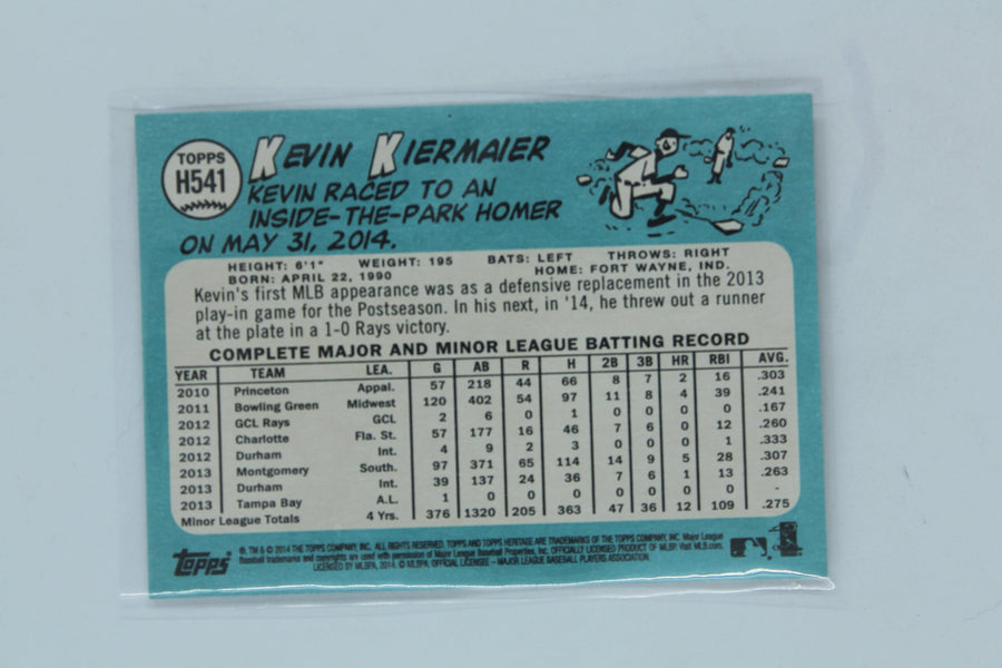Kevin Kiermaier 2014 Topps Heritage High Number Rookie Card