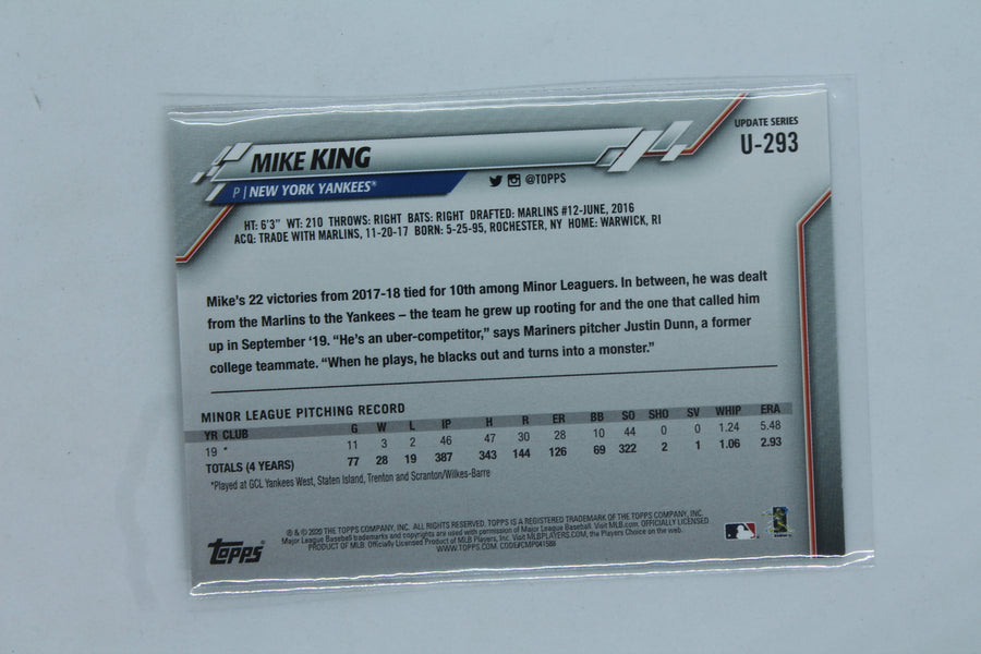 Mike King 2020 Topps Update Series Rainbow Foil Rookie Card
