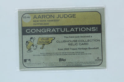 Aaron Judge 2022 Topps Heritage - Clubhouse Collection Relics #CC-AJ Jersey Card