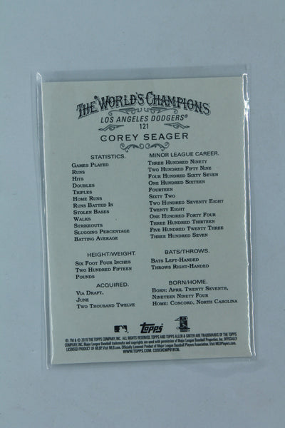 Corey Seager 2016 Allen & Ginter's Rookie Card