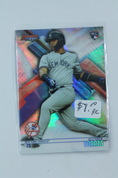 Gleyber Torres 2018 Bowman's Best Refractor Rookie Card