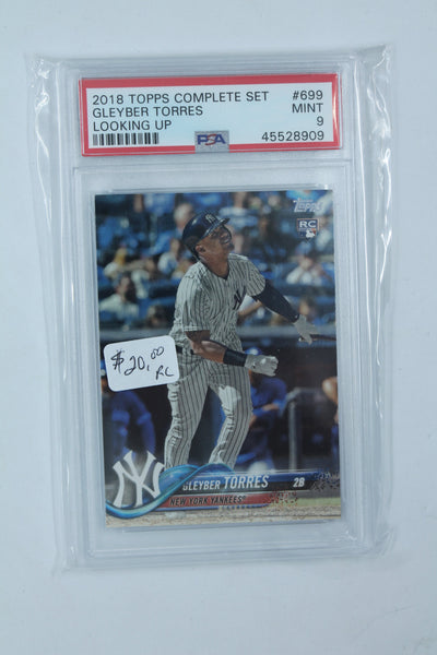 Gleyber Torres 2018 Topps Rookie Card PSA 9 Mint