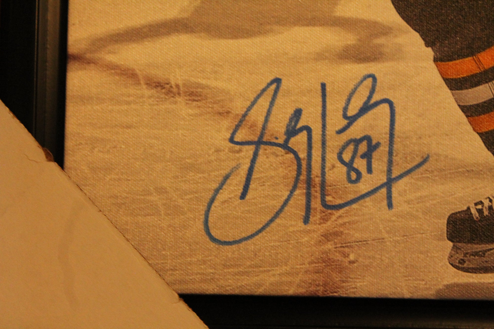 Sidney Crosby Signed Framed Pittsburgh Penguins 20x29 500th Goal Celebration Canvas (Limited Edition 20 of 87)