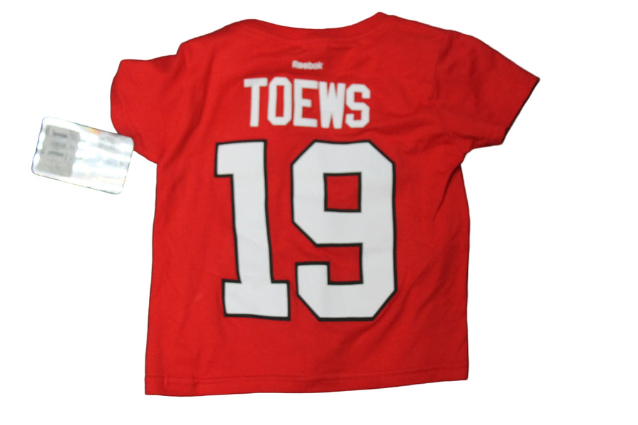 NHL Chicago Blackhawks Kids J. Toews #19 Reebok Name & Number Tee