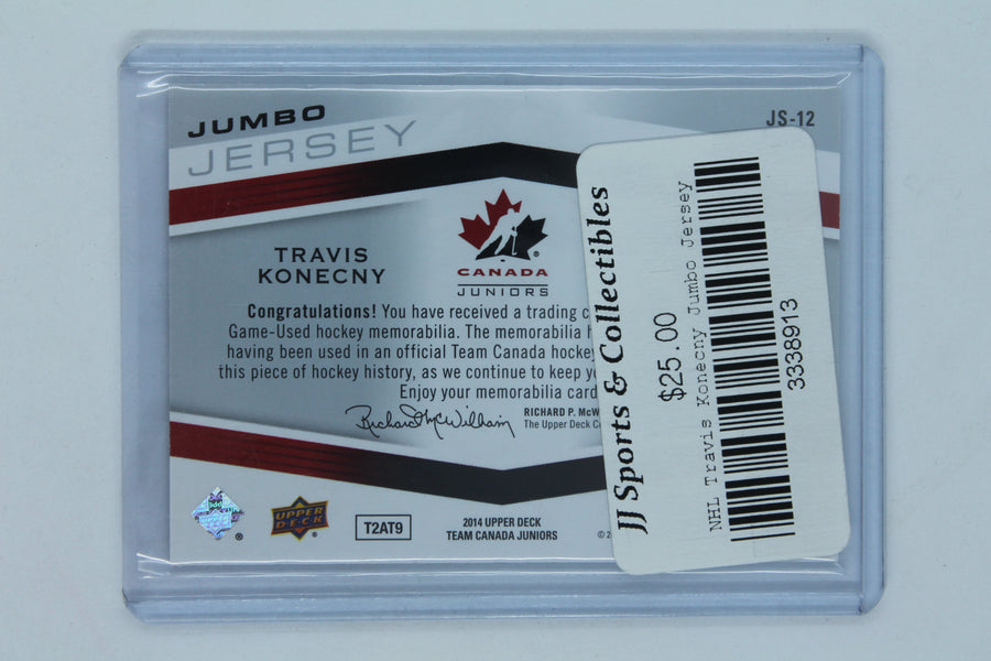 Travis Konecny 2014 Upper Deck Team Canada Juniors Jumbo Jersey Card #26/99