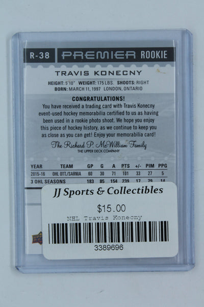 Travis Konecny 2016-17 Upper Deck Premier - Rookie Inserts - Silver Spectrum Jersey #R-38