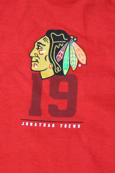 NHL Chicago Blackhawks Youth J. Toews #19 Reebok Name & Number Tee (red) (Sale)