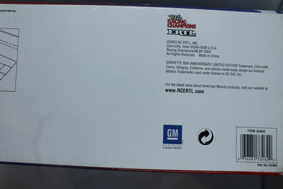 MLB Anaheim Angels 1:18 Scale 2002 Chevrolet Corvette - Ertl Collectibles - World Series Champions - Box Wear