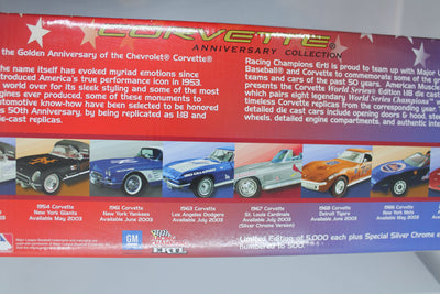 MLB Anaheim Angels 1:18 Scale 2002 Chevrolet Corvette - Ertl Collectibles - World Series Champions - Box Wear