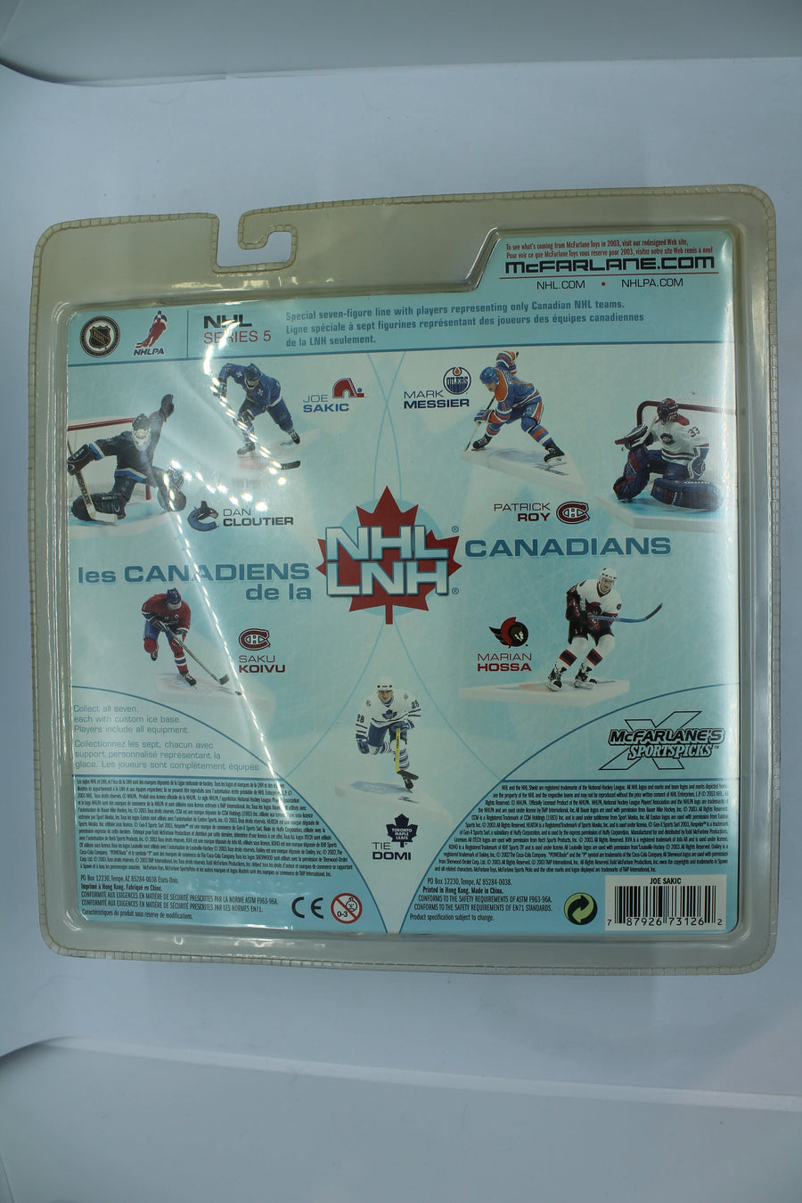 McFarlane Joe Sakic Series 5 (White) Variant - Quebec Nordiques 6" Action Figure