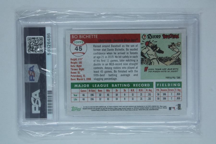 Bo Bichette 2020 Topps Archives Rookie Card - PSA Mint 9