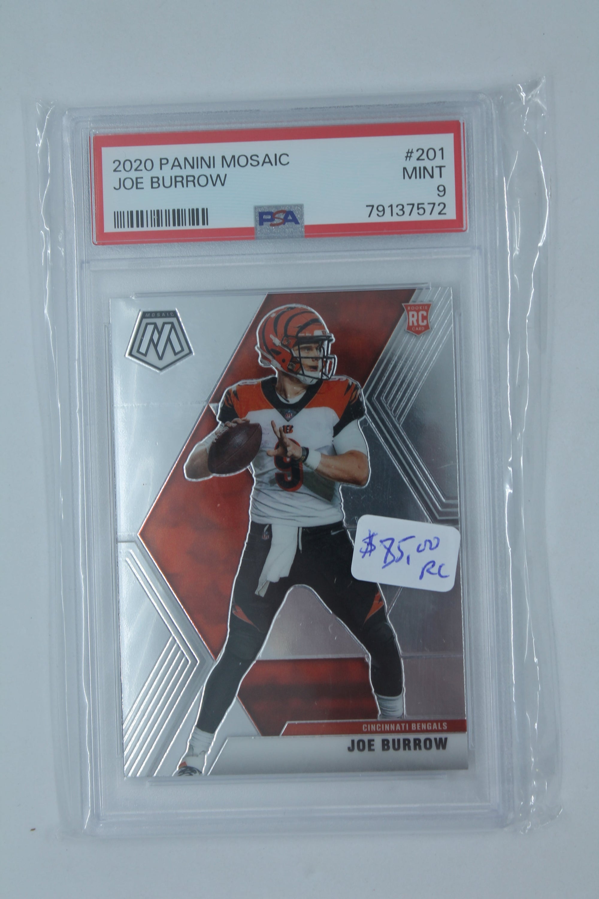 Joe Burrow 2020 Panini Mosaic Rookie Card - PSA Mint 9