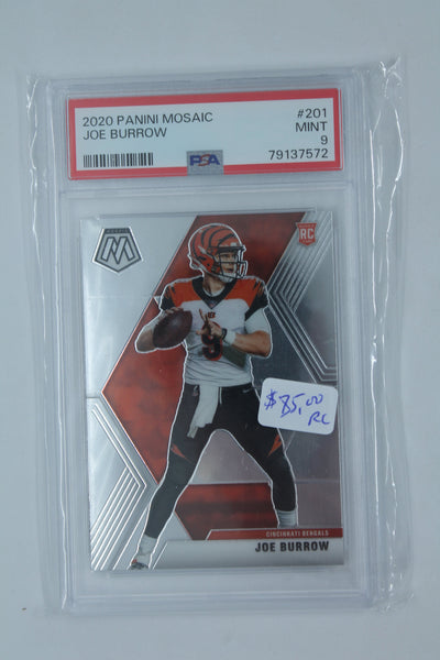 Joe Burrow 2020 Panini Mosaic Rookie Card - PSA Mint 9
