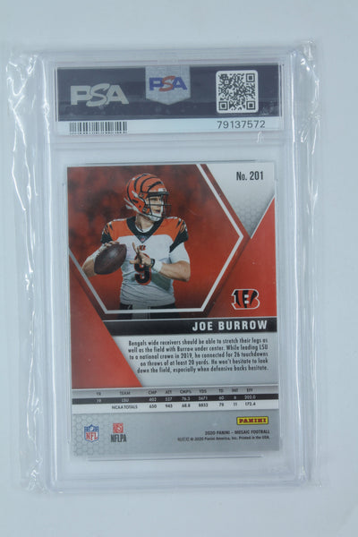Joe Burrow 2020 Panini Mosaic Rookie Card - PSA Mint 9