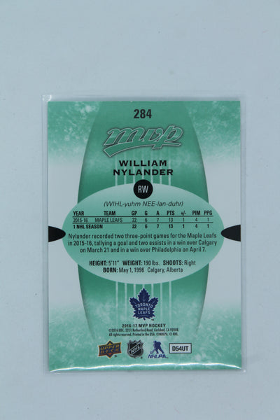 William Nylander 2016-17 Upper Deck MVP - Green Rookie Card
