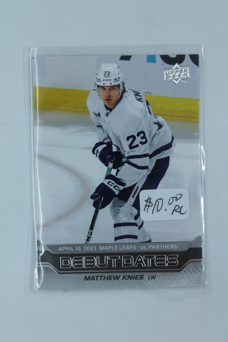 Matthew Knies 2023-24 Upper Deck Series 1 Debut Dates Rookie Card