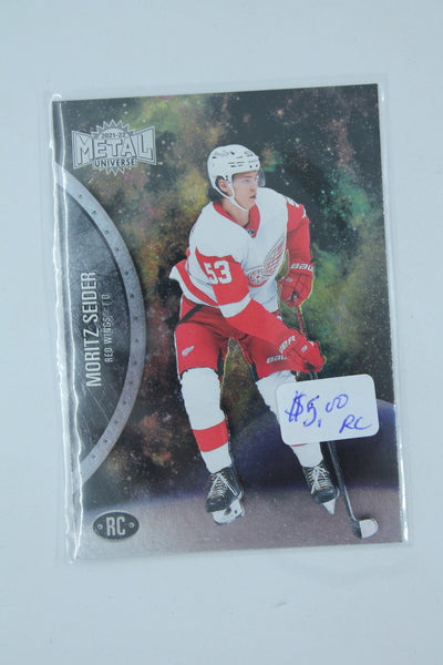Moritz Seider 2021-22 Skybox Metal Universe Rookie Card