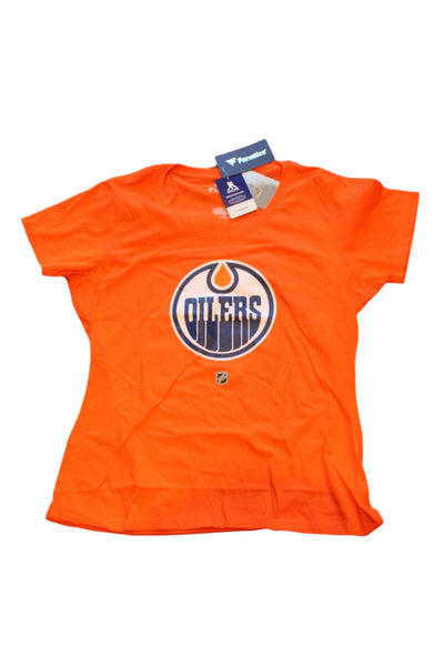 NHL Edmonton Oilers Fanatics Women's "Leon Draisaitl" Player Tee (orange)