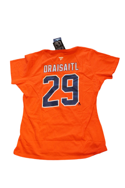 NHL Edmonton Oilers Fanatics Women's "Leon Draisaitl" Player Tee (orange)