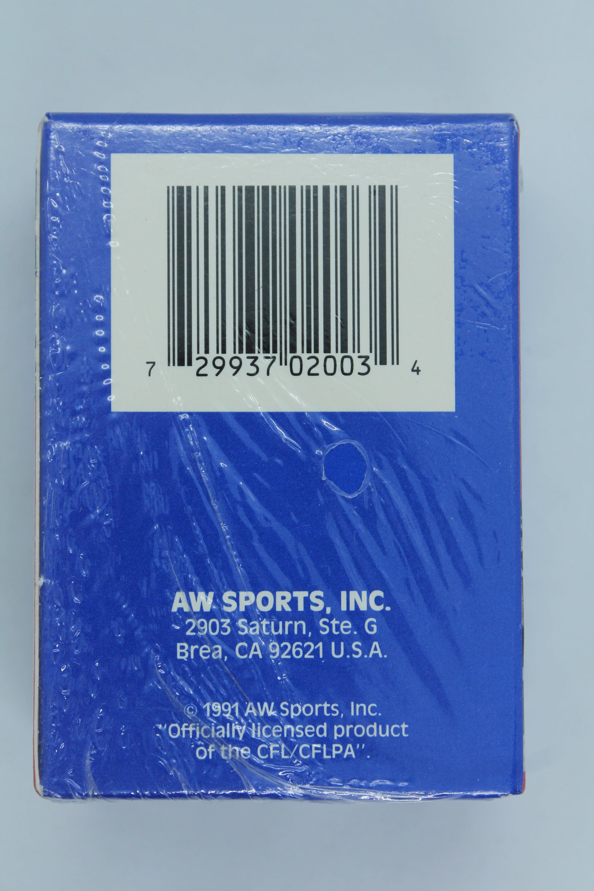 1991 AW Sports All World Canadian Football Unopened Complete Set Box 110 Cards