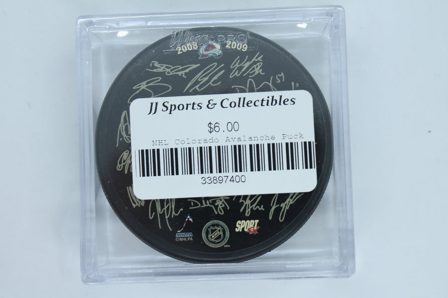 Colorado Avalanche Puck 2008-2009 in Case