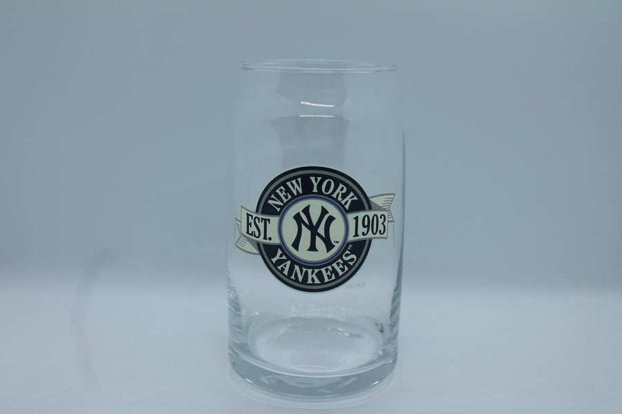 MLB New York Yankees 16 oz Retro Can Glass