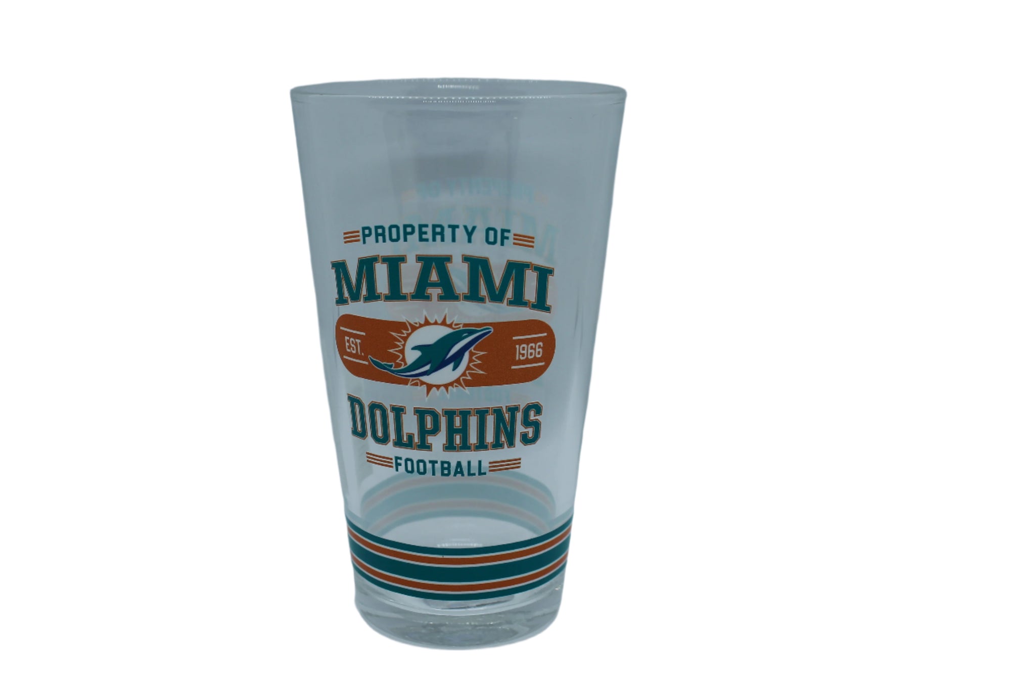 NFL Miami Dolphins 16 oz Property of Mixing Glass