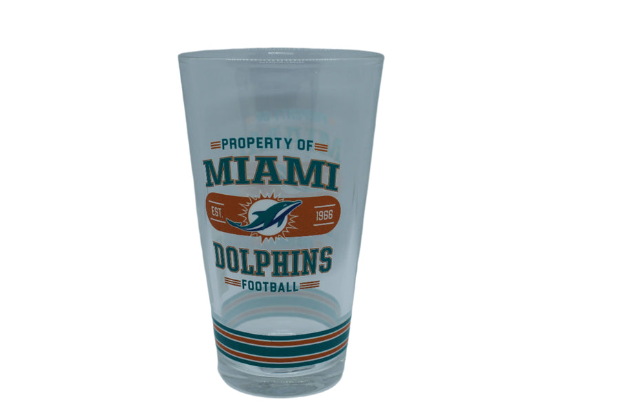 NFL Miami Dolphins 16 oz Property of Mixing Glass