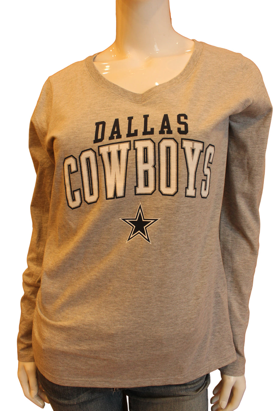 NFL Dallas Cowboys Womens Fanatics Long Sleeve Tee (grey) - online only