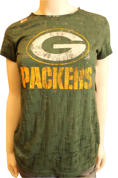NFL Green Bay Packers Womens "Burnt Out" Tee - online only