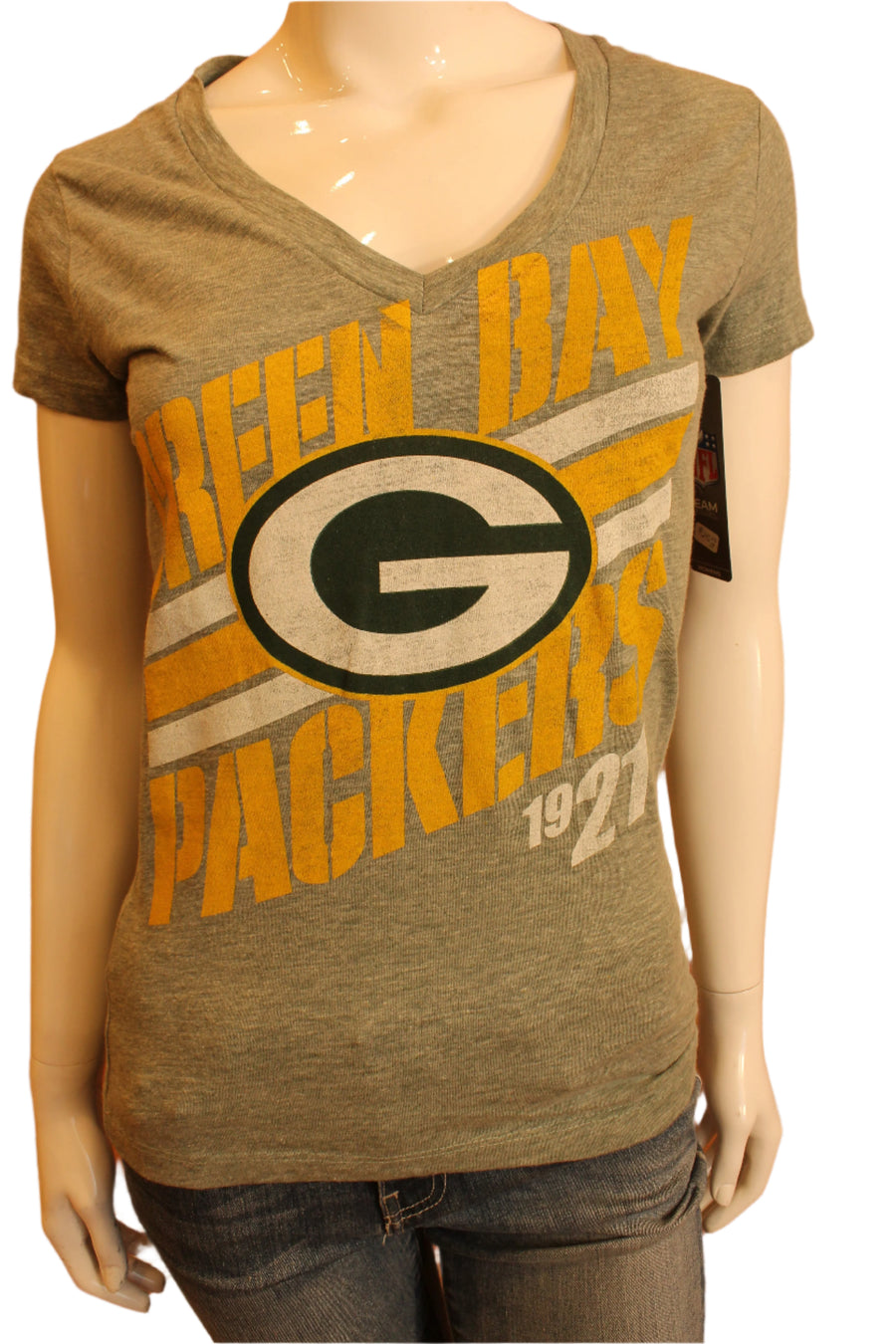 NFL Green Bay Packers Womens Heathered Green Tee - online only