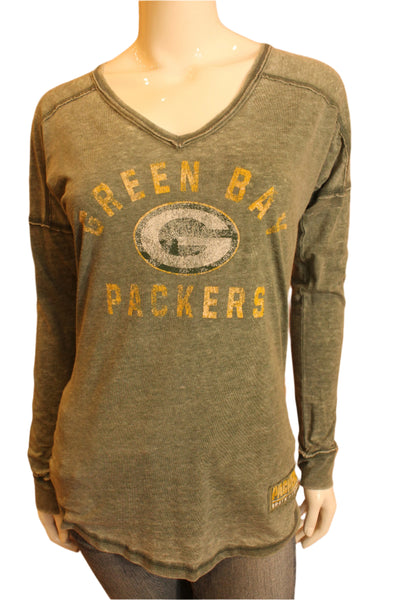 NFL Green Bay Packers Womens Distressed Long Sleeve Tee - online only