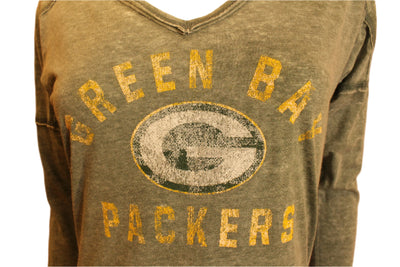 NFL Green Bay Packers Womens Distressed Long Sleeve Tee - online only