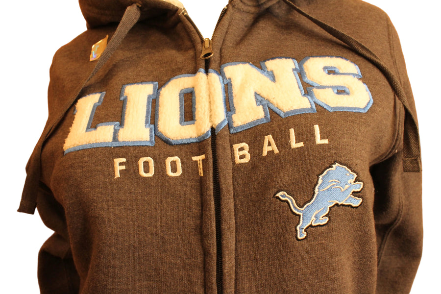 NFL Detroit Lions Womens M Full Zip Grey Hoodie - online only