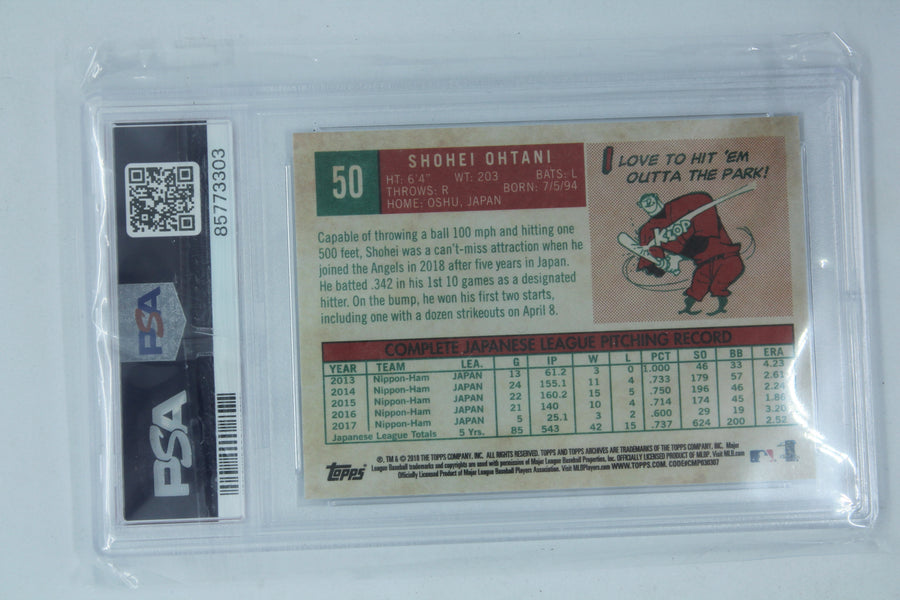 Shohei Ohtani 2018 Topps Archives Rookie Card - PSA Mint 9