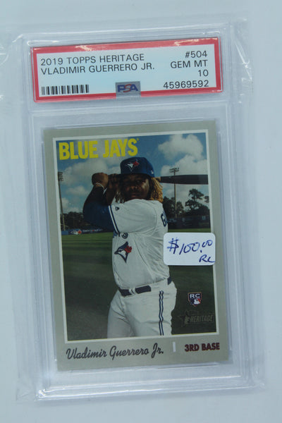 Vladimir Guerrero Jr. Rookie Card 2019 Topps Heritage - PSA 10