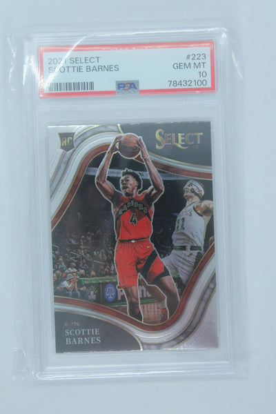 Scottie Barnes 2021-22 Panini Select Rookie Card PSA GEM MT 10