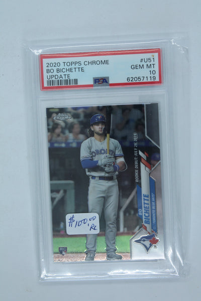 Bo Bichette 2020 Topps Chrome Update Series - Target - Rookie Card PSA Gem MT 10