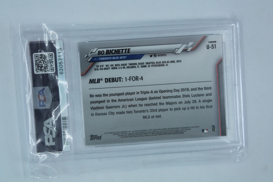 Bo Bichette 2020 Topps Chrome Update Series - Target - Rookie Card PSA Gem MT 10